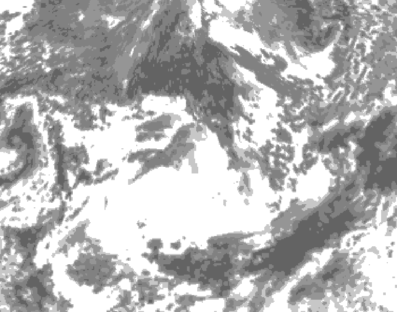 GDPS total cloud 042 hour forecast chart for Canada based on 2026/09/20 1200Z data