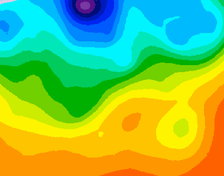 GDPS 500 millibar geopotential height 132 hour forecast chart for Canada based on 2026/09/21 0000Z data