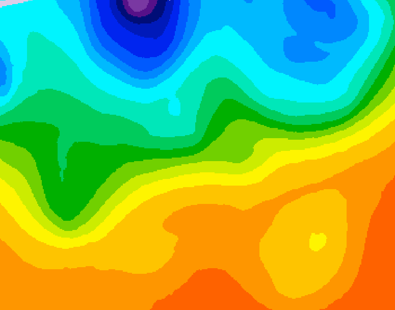 GDPS 500 millibar geopotential height 096 hour forecast chart for Canada based on 2026/09/21 1200Z data