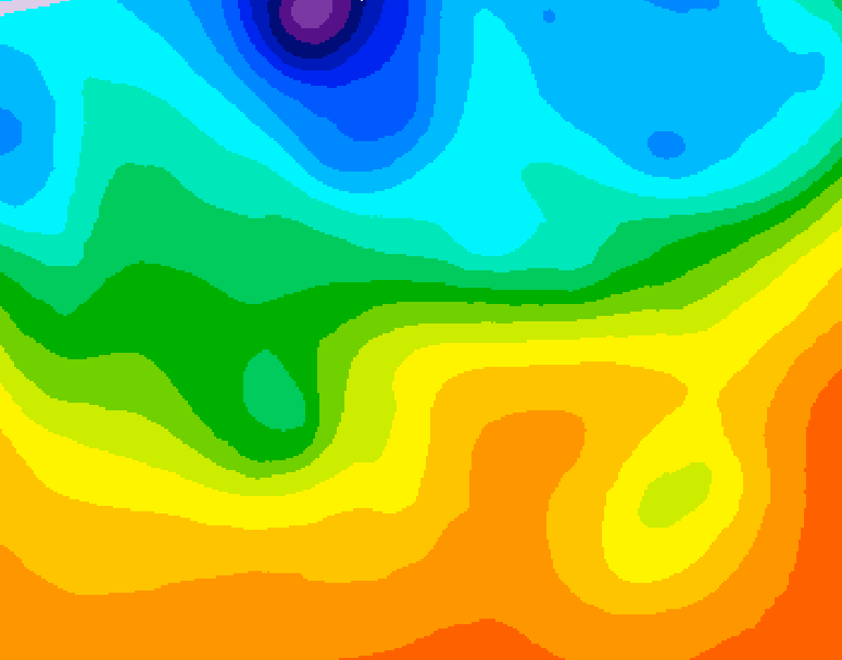 GDPS 500 millibar geopotential height 120 hour forecast chart for Canada based on 2026/09/21 1200Z data