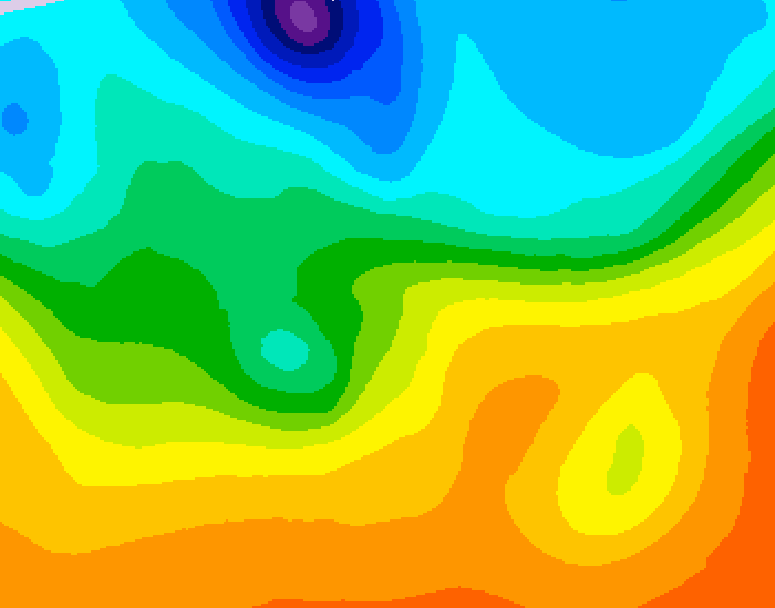 GDPS 500 millibar geopotential height 132 hour forecast chart for Canada based on 2026/09/21 1200Z data