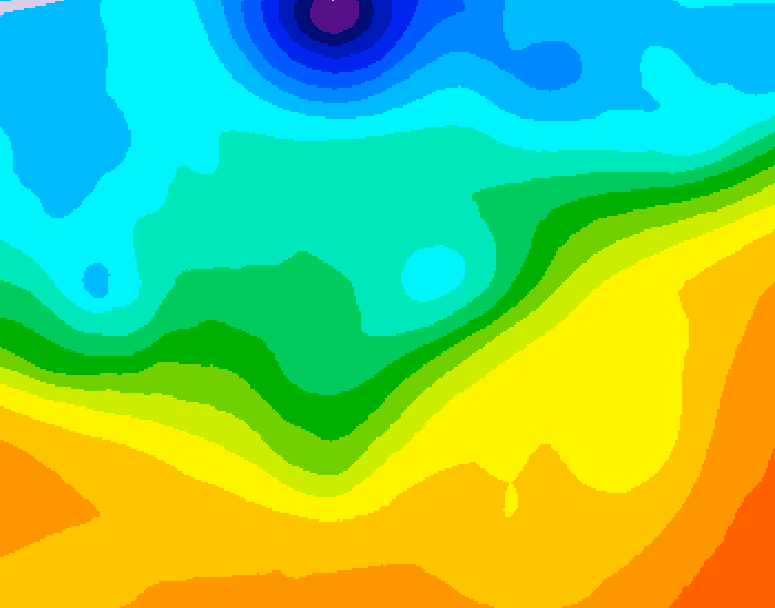 GDPS 500 millibar geopotential height 180 hour forecast chart for Canada based on 2026/09/21 1200Z data