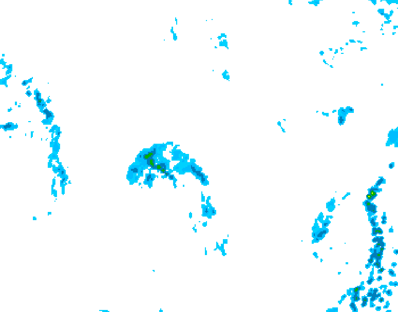 GDPS precipitation 132 hour forecast chart for Canada based on 2026/09/21 1200Z data