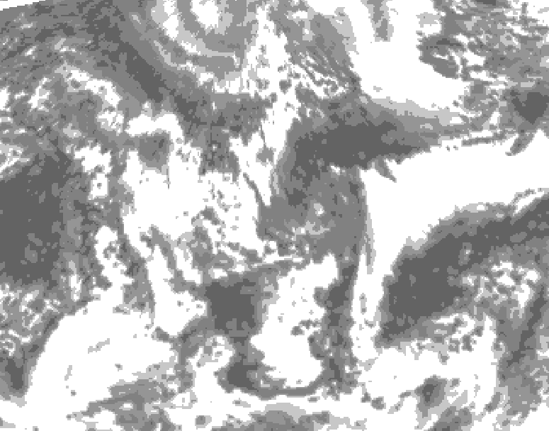 GDPS total cloud 180 hour forecast chart for Canada based on 2026/09/21 0000Z data