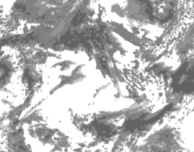 GDPS total cloud 012 hour forecast chart for Canada based on 2026/09/21 1200Z data