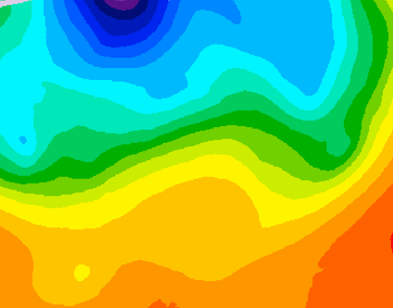 GDPS 500 millibar geopotential height 012 hour forecast chart for Canada based on 2026/09/22 0000Z data
