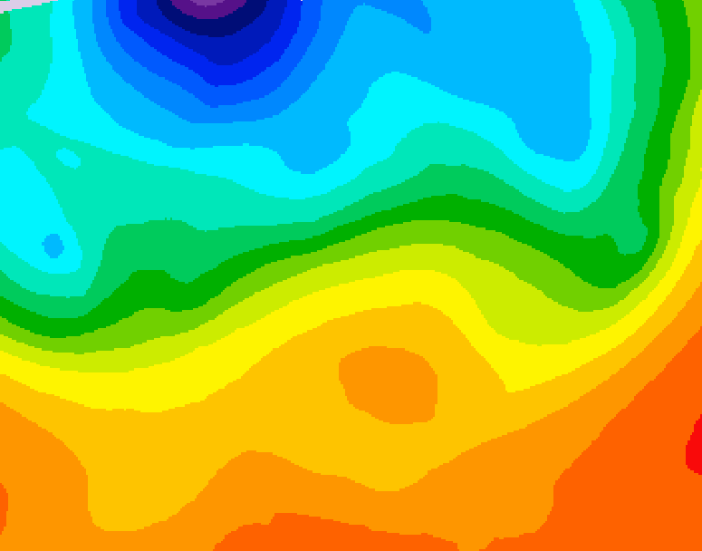 GDPS 500 millibar geopotential height 018 hour forecast chart for Canada based on 2026/09/22 0000Z data
