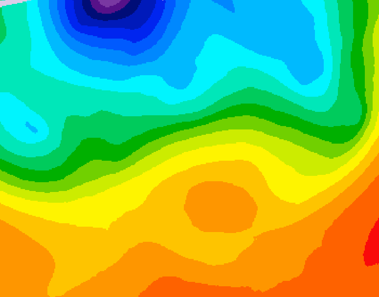 GDPS 500 millibar geopotential height 024 hour forecast chart for Canada based on 2026/09/22 0000Z data