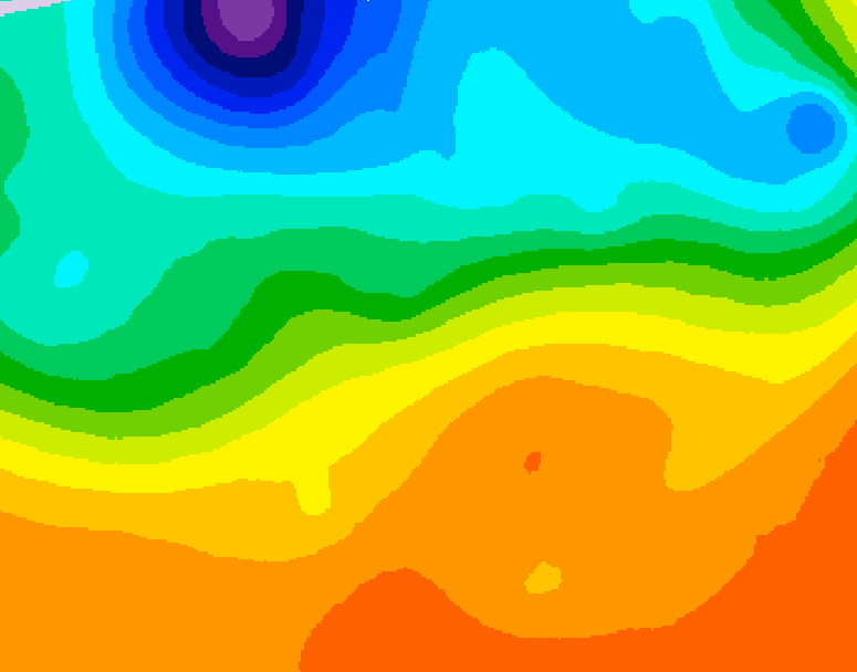 GDPS 500 millibar geopotential height 042 hour forecast chart for Canada based on 2026/09/22 0000Z data