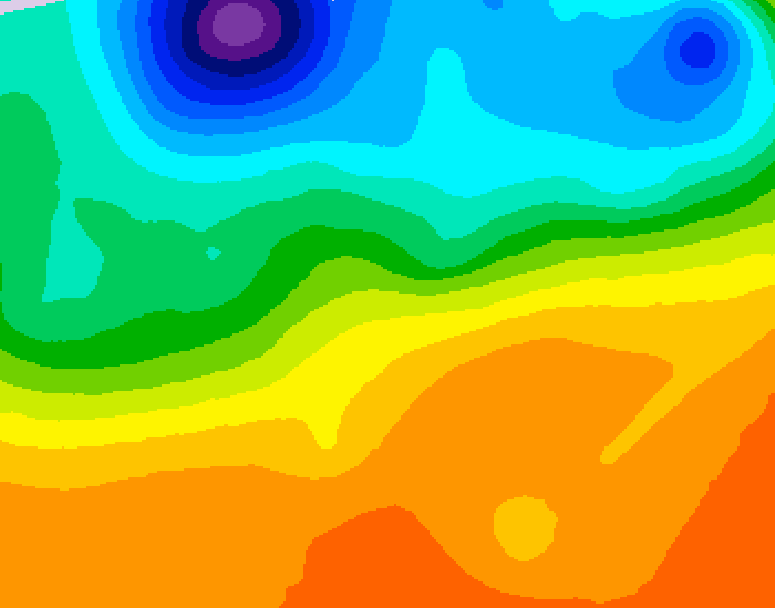 GDPS 500 millibar geopotential height 054 hour forecast chart for Canada based on 2026/09/22 0000Z data