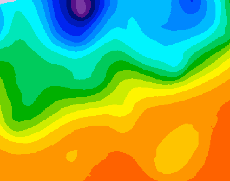 GDPS 500 millibar geopotential height 072 hour forecast chart for Canada based on 2026/09/22 0000Z data