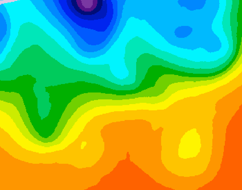 GDPS 500 millibar geopotential height 090 hour forecast chart for Canada based on 2026/09/22 0000Z data