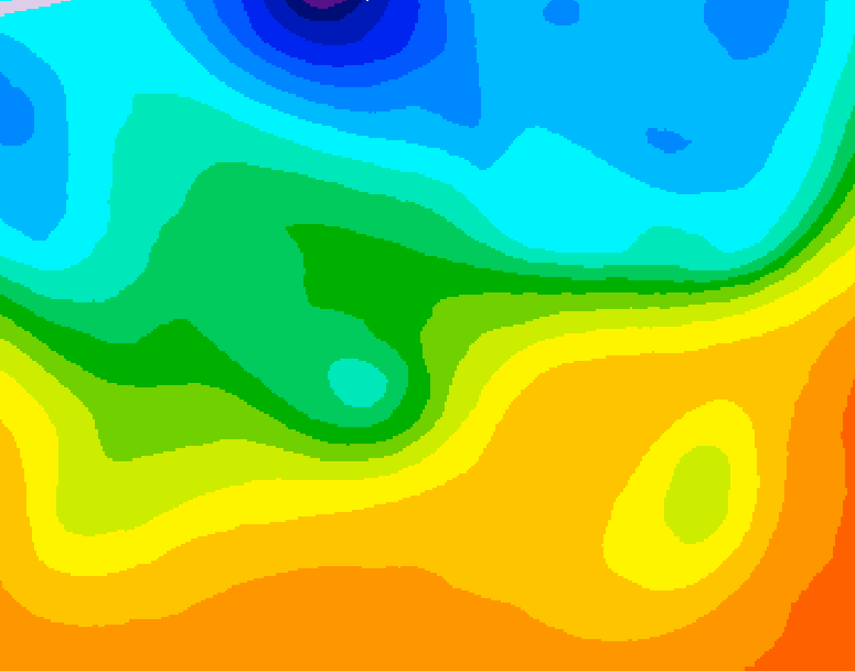 GDPS 500 millibar geopotential height 132 hour forecast chart for Canada based on 2026/09/22 0000Z data