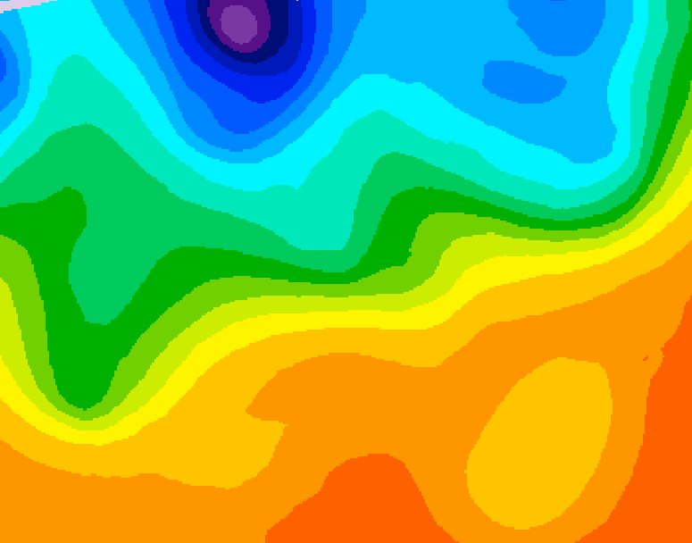 GDPS 500 millibar geopotential height 072 hour forecast chart for Canada based on 2026/09/22 1200Z data