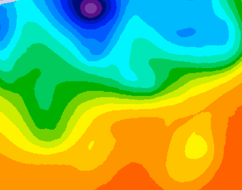 GDPS 500 millibar geopotential height 084 hour forecast chart for Canada based on 2026/09/22 1200Z data