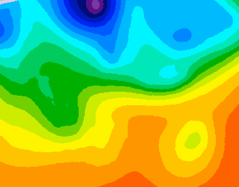 GDPS 500 millibar geopotential height 096 hour forecast chart for Canada based on 2026/09/22 1200Z data