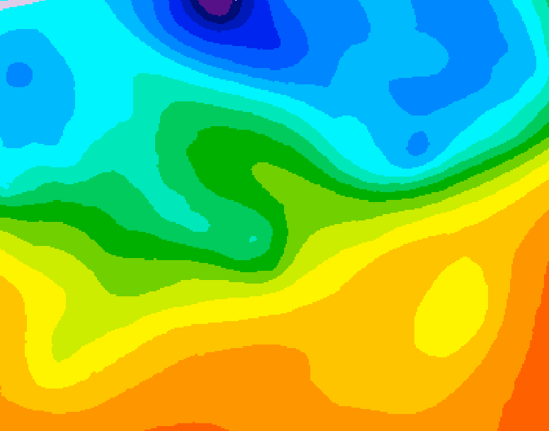 GDPS 500 millibar geopotential height 132 hour forecast chart for Canada based on 2026/09/22 1200Z data