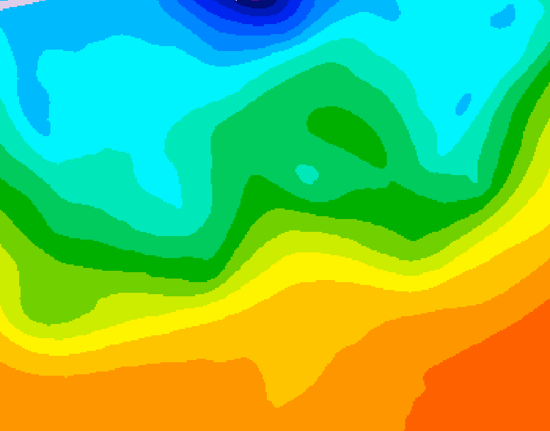 GDPS 500 millibar geopotential height 222 hour forecast chart for Canada based on 2026/09/22 1200Z data