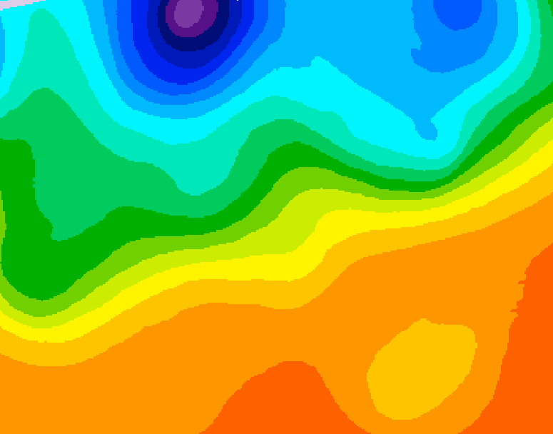 GDPS 500 millibar geopotential height 048 hour forecast chart for Canada based on 2026/09/23 0000Z data