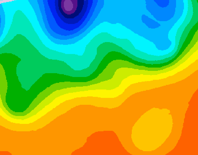 GDPS 500 millibar geopotential height 054 hour forecast chart for Canada based on 2026/09/23 0000Z data