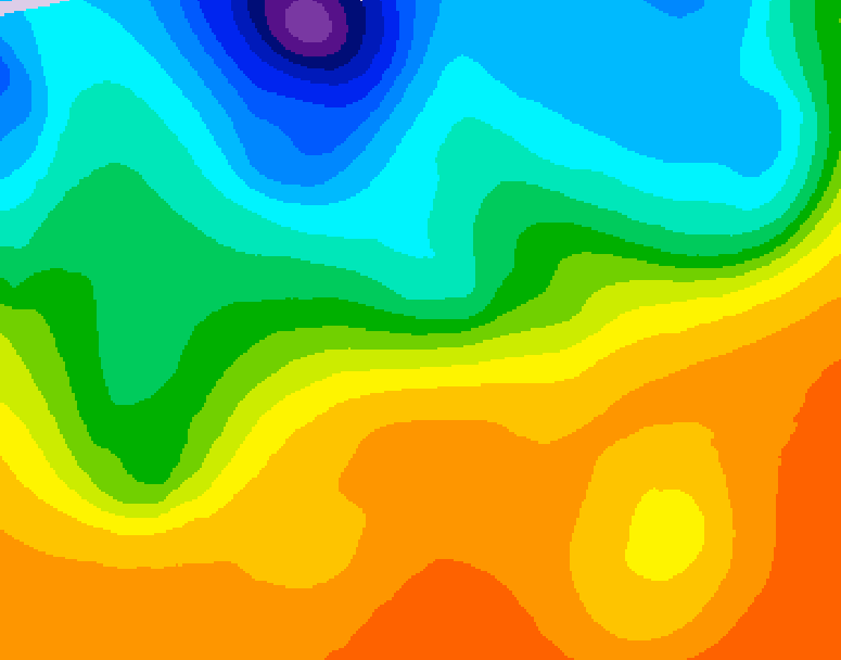 GDPS 500 millibar geopotential height 066 hour forecast chart for Canada based on 2026/09/23 0000Z data