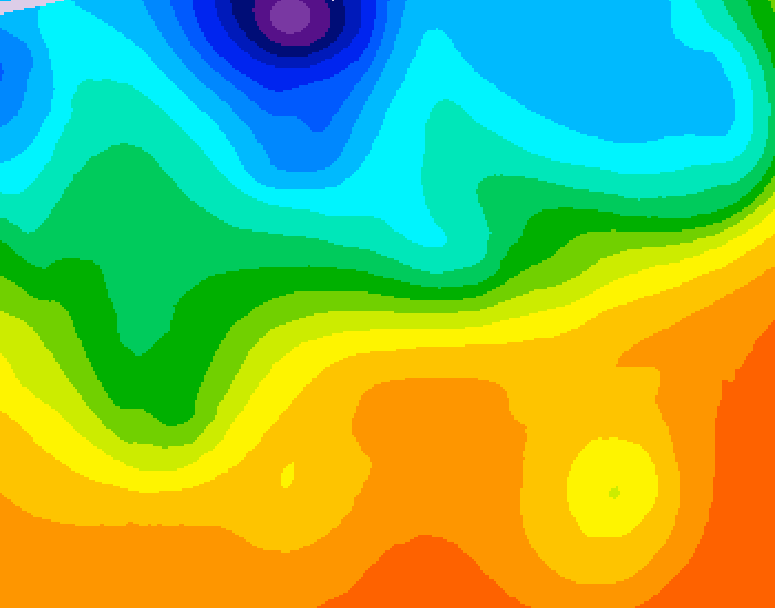 GDPS 500 millibar geopotential height 072 hour forecast chart for Canada based on 2026/09/23 0000Z data