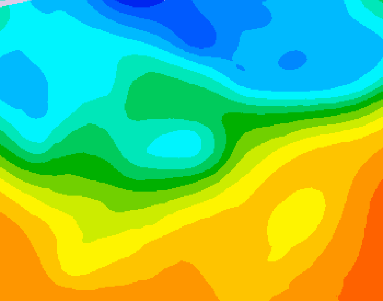GDPS 500 millibar geopotential height 132 hour forecast chart for Canada based on 2026/09/23 0000Z data