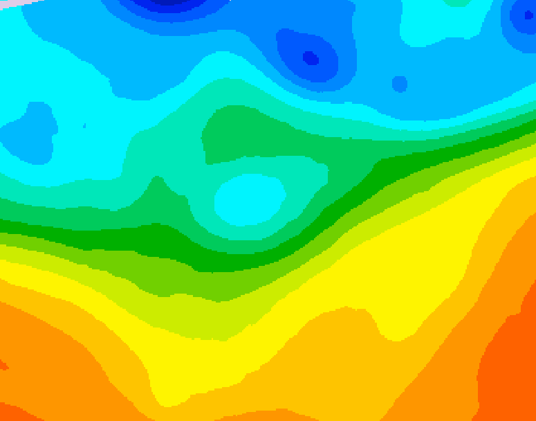 GDPS 500 millibar geopotential height 150 hour forecast chart for Canada based on 2026/09/23 0000Z data