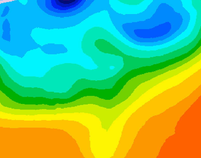 GDPS 500 millibar geopotential height 192 hour forecast chart for Canada based on 2026/09/23 0000Z data