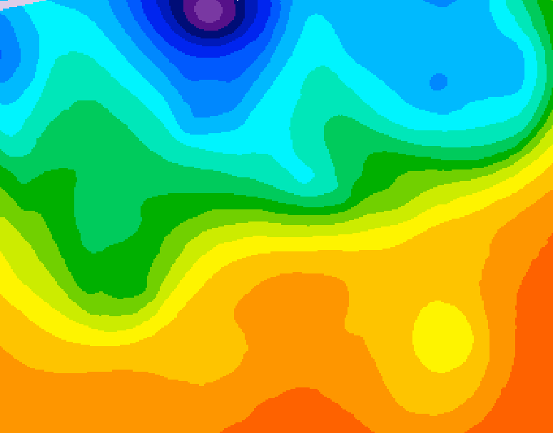 GDPS 500 millibar geopotential height 060 hour forecast chart for Canada based on 2026/09/23 1200Z data