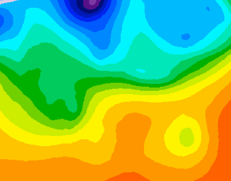GDPS 500 millibar geopotential height 072 hour forecast chart for Canada based on 2026/09/23 1200Z data