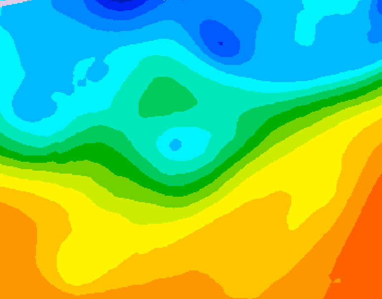 GDPS 500 millibar geopotential height 132 hour forecast chart for Canada based on 2026/09/23 1200Z data