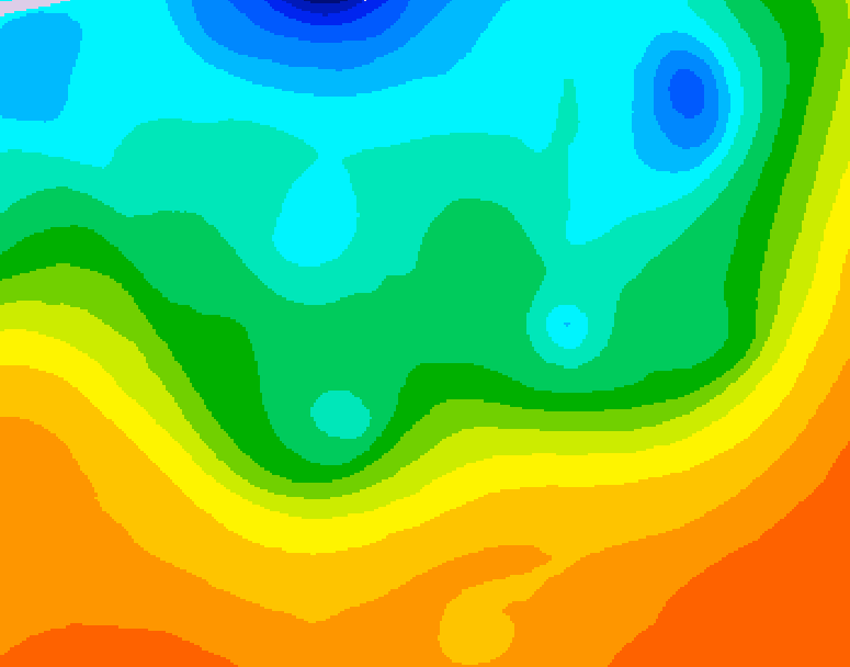 GDPS 500 millibar geopotential height 222 hour forecast chart for Canada based on 2026/09/23 1200Z data