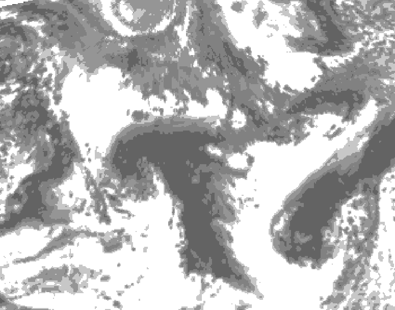 GDPS total cloud 096 hour forecast chart for Canada based on 2026/09/23 0000Z data