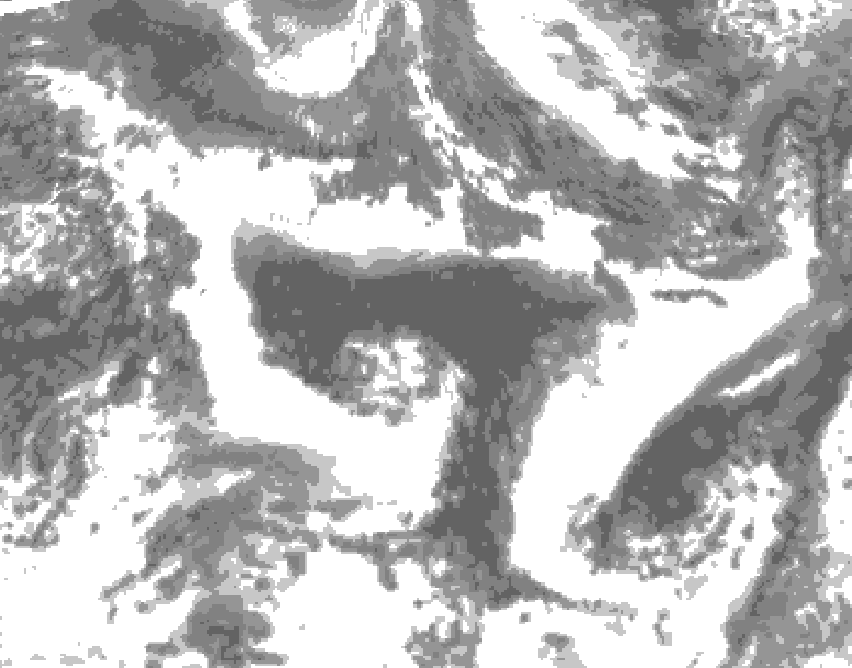 GDPS total cloud 114 hour forecast chart for Canada based on 2026/09/23 0000Z data