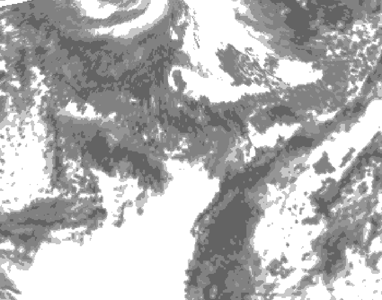 GDPS total cloud 192 hour forecast chart for Canada based on 2026/09/23 0000Z data