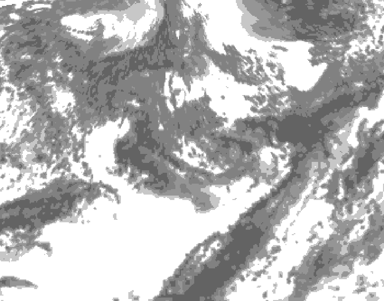 GDPS total cloud 180 hour forecast chart for Canada based on 2026/09/23 1200Z data
