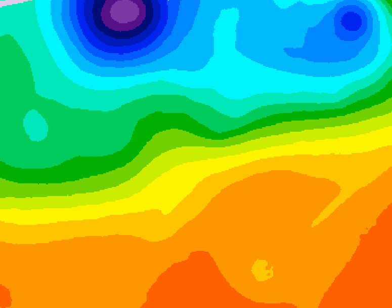 GDPS 500 millibar geopotential height 006 hour forecast chart for Canada based on 2026/09/24 0000Z data