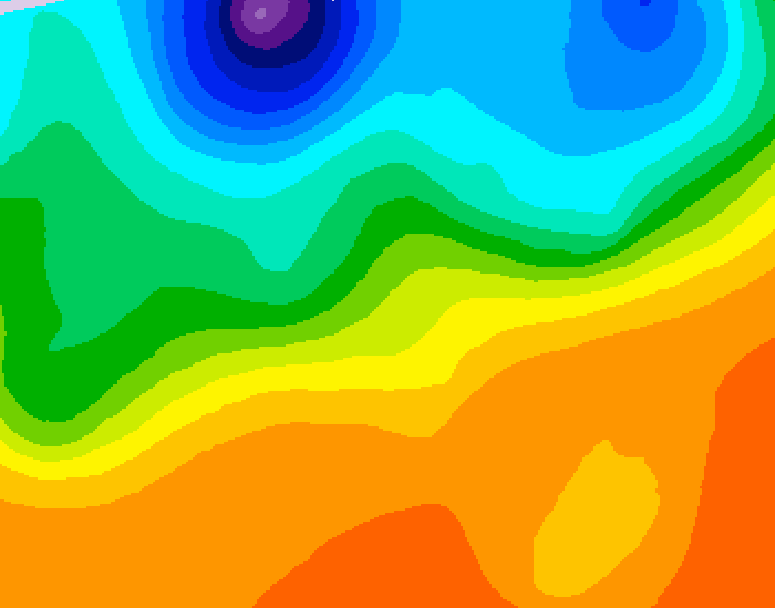 GDPS 500 millibar geopotential height 024 hour forecast chart for Canada based on 2026/09/24 0000Z data