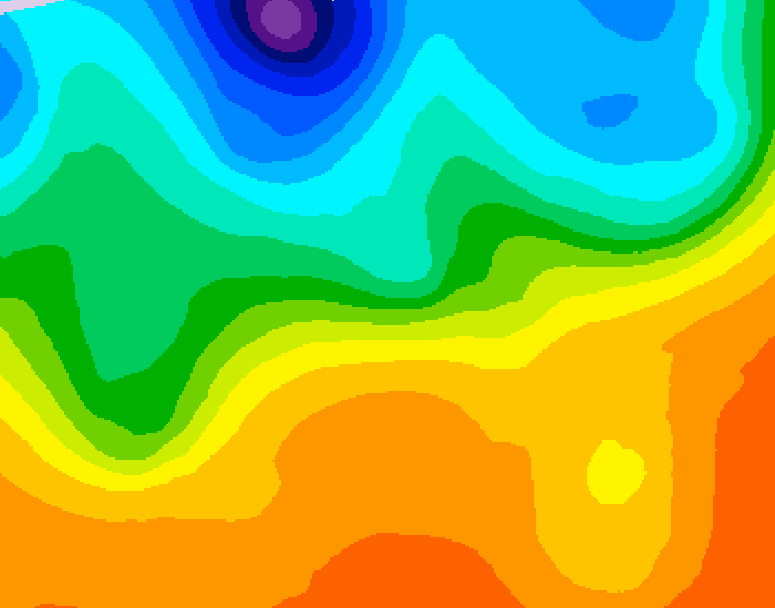 GDPS 500 millibar geopotential height 042 hour forecast chart for Canada based on 2026/09/24 0000Z data