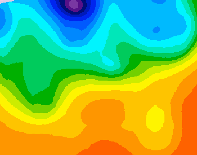 GDPS 500 millibar geopotential height 048 hour forecast chart for Canada based on 2026/09/24 0000Z data