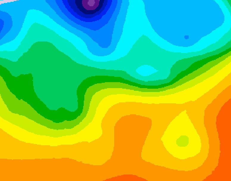 GDPS 500 millibar geopotential height 060 hour forecast chart for Canada based on 2026/09/24 0000Z data