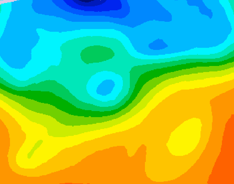 GDPS 500 millibar geopotential height 102 hour forecast chart for Canada based on 2026/09/24 0000Z data