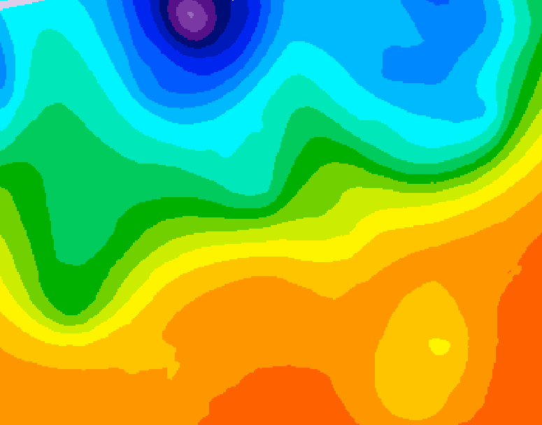 GDPS 500 millibar geopotential height 024 hour forecast chart for Canada based on 2026/09/24 1200Z data