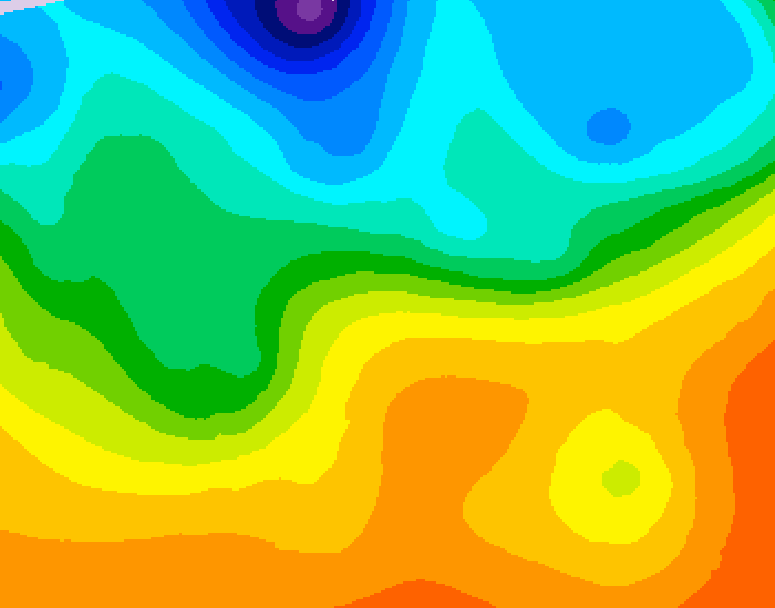 GDPS 500 millibar geopotential height 048 hour forecast chart for Canada based on 2026/09/24 1200Z data
