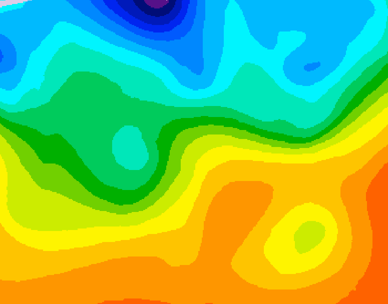 GDPS 500 millibar geopotential height 060 hour forecast chart for Canada based on 2026/09/24 1200Z data