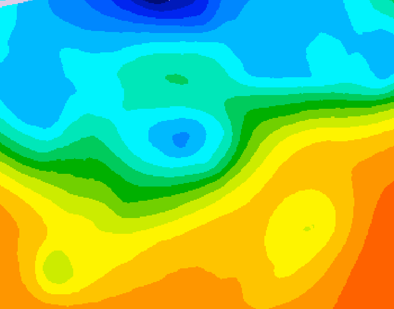 GDPS 500 millibar geopotential height 096 hour forecast chart for Canada based on 2026/09/24 1200Z data