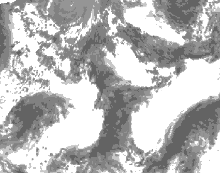 GDPS total cloud 024 hour forecast chart for Canada based on 2026/09/24 0000Z data
