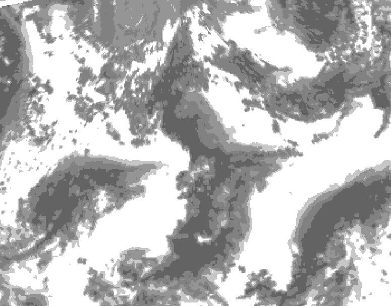 GDPS total cloud 030 hour forecast chart for Canada based on 2026/09/24 0000Z data