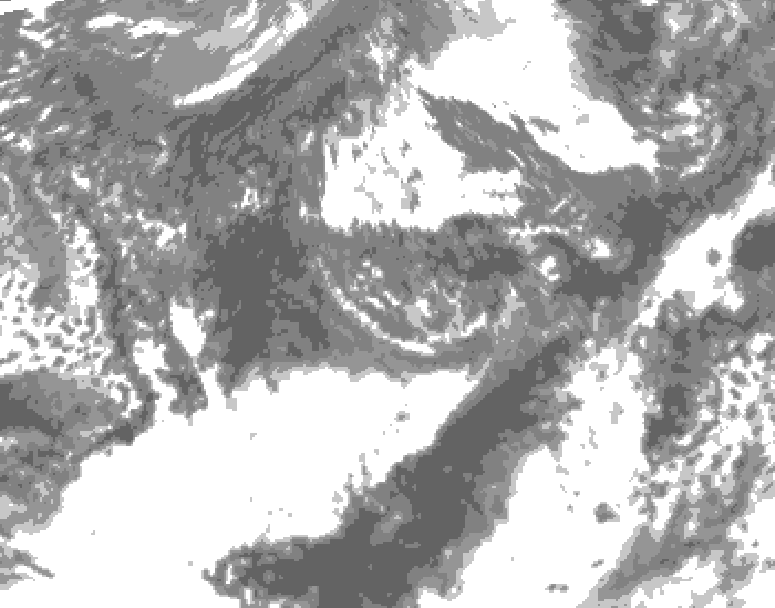 GDPS total cloud 156 hour forecast chart for Canada based on 2026/09/24 0000Z data